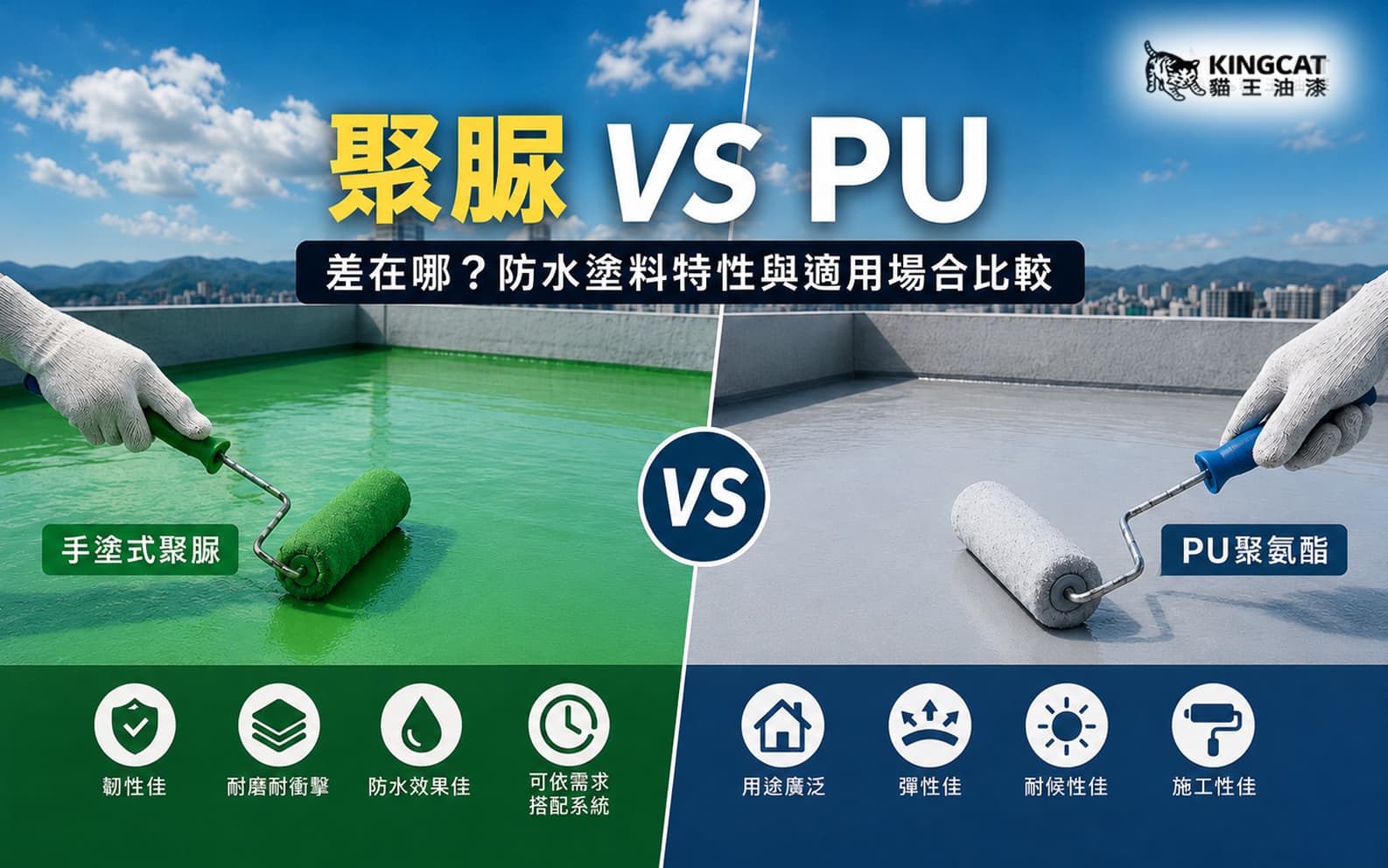 聚脲 vs PU差在哪？防水塗料特性與適用場合比較